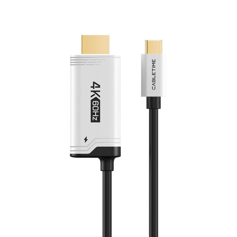 Kabel USB Type C to HDMI Converter 4K60Hz w/ Power Untuk NES Switch