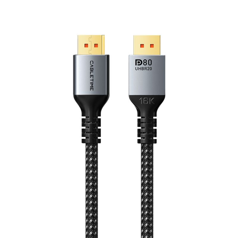 Kabel DP 2.1 Displayport Male to Male 16K60Hz Braided Untuk Gaming