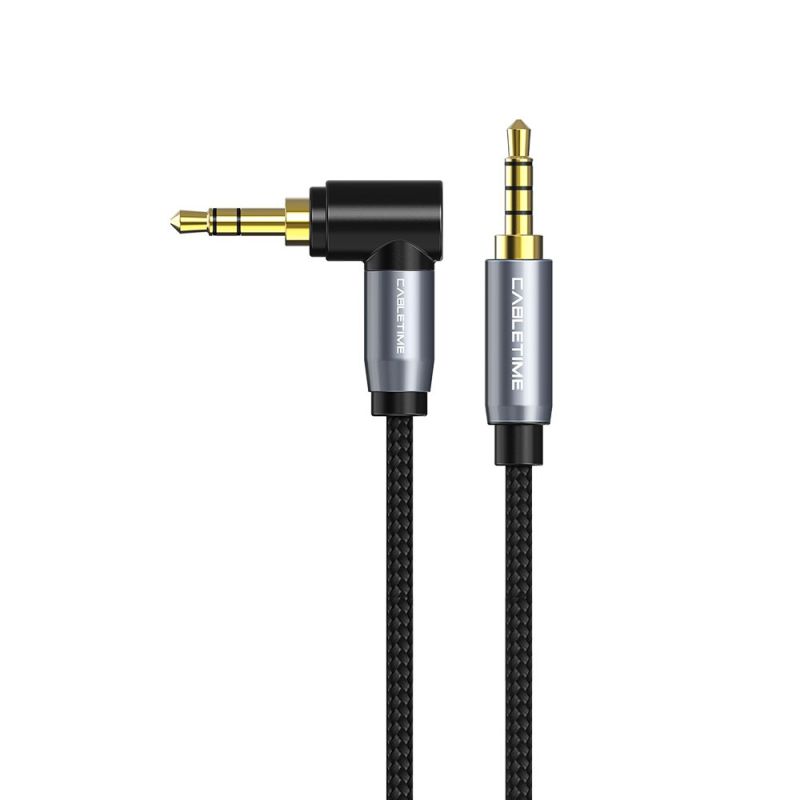  Kabel Aux 3.5mm 90 Degree Right Angle Audio Aux Male to Male