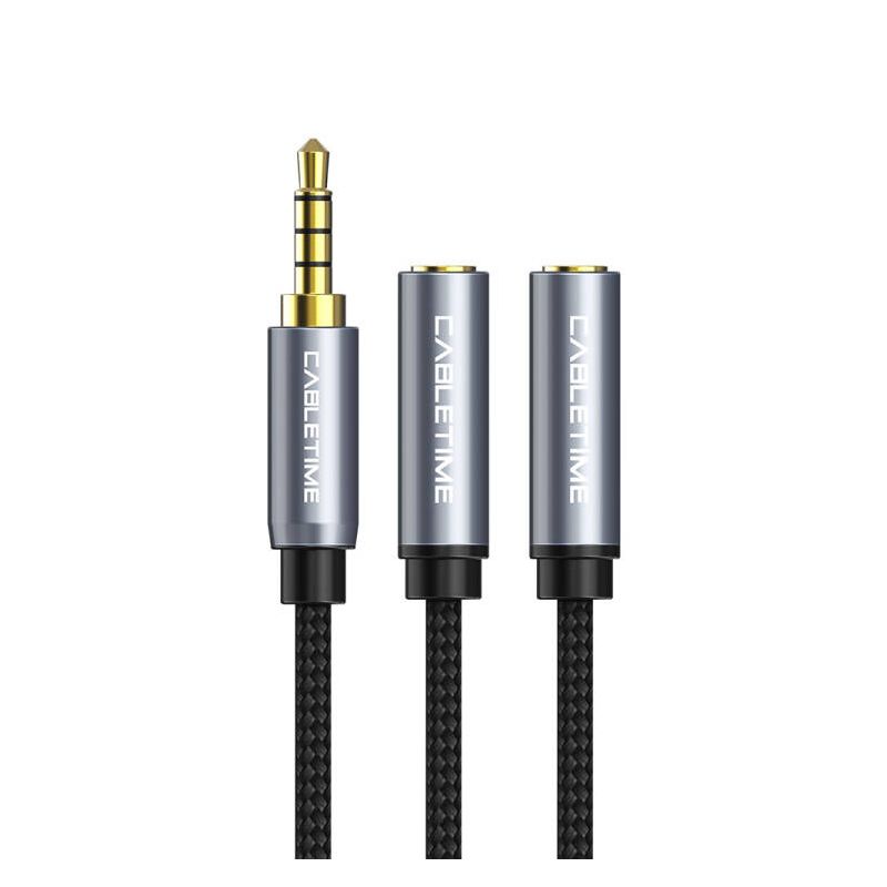 Kabel Aux Audio Splitter 3.5mm Male to 2 Female