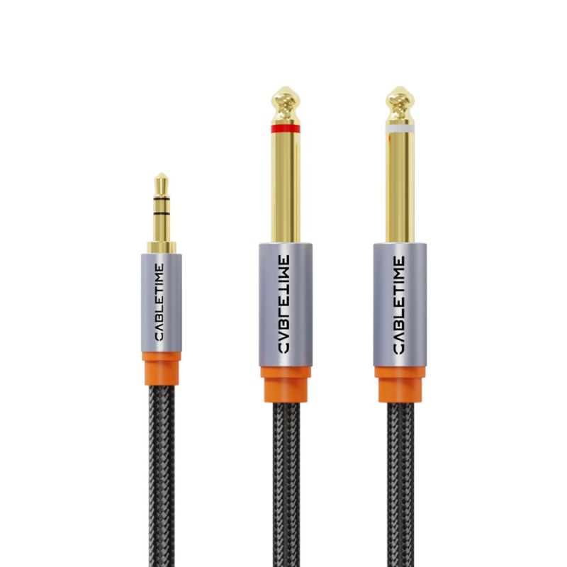 Kabel Aux 3.5mm to Dual 6.5mm Male to Male Aux Splitter