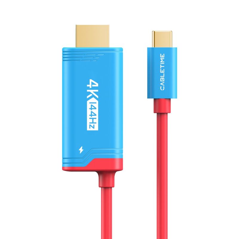 Kabel USB C to HDMI 4K144Hz w/ Power for NES Switch Oled 2