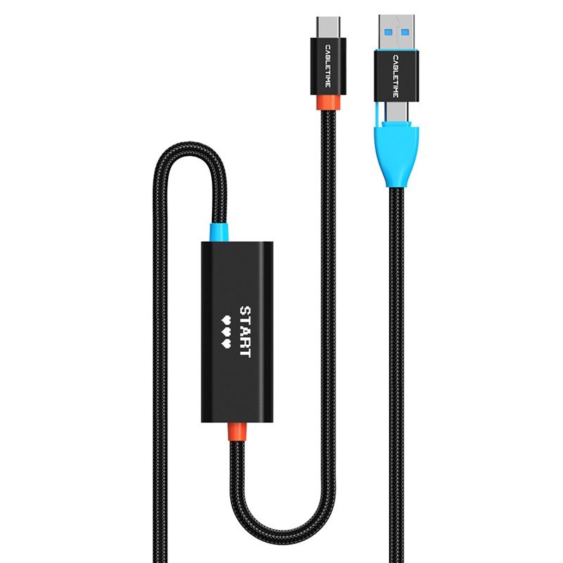 USB C Video Capture Card with 100W Power Delivery for NES Switch Oled 2