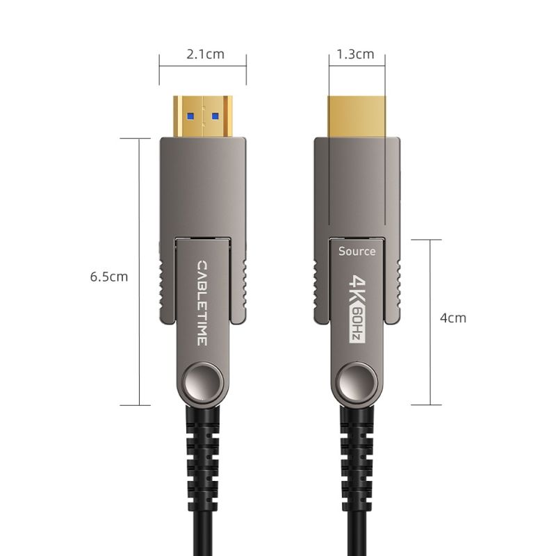 Kabel HDMI Fiber Optic Micro HDMI to HDMI 2.0 Detachable HDMI 10M 15M 20M Active