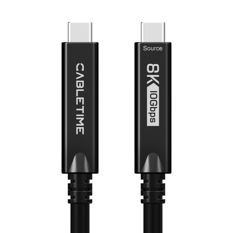 Kabel Data USB Type C Aktif AOC 8K60Hz PD 60W 10Gbps 5M 10M 15M