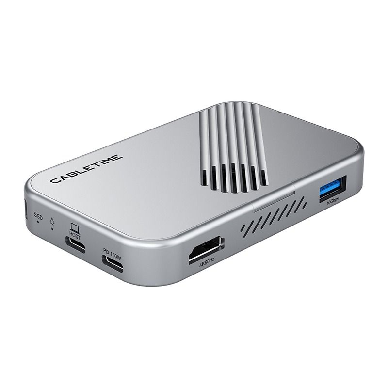 7In1 Magnetic USB-C Hub 10Gbps with SSD Enclosure for iPhone 17 16 15 Pro Max Series