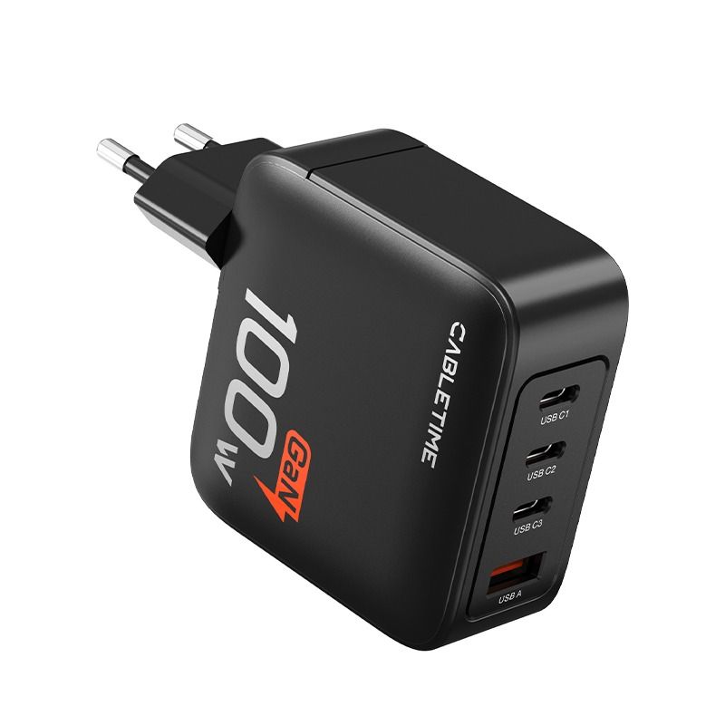 Adaptor GaN Charger 100W 4 Port PD Fast Charging