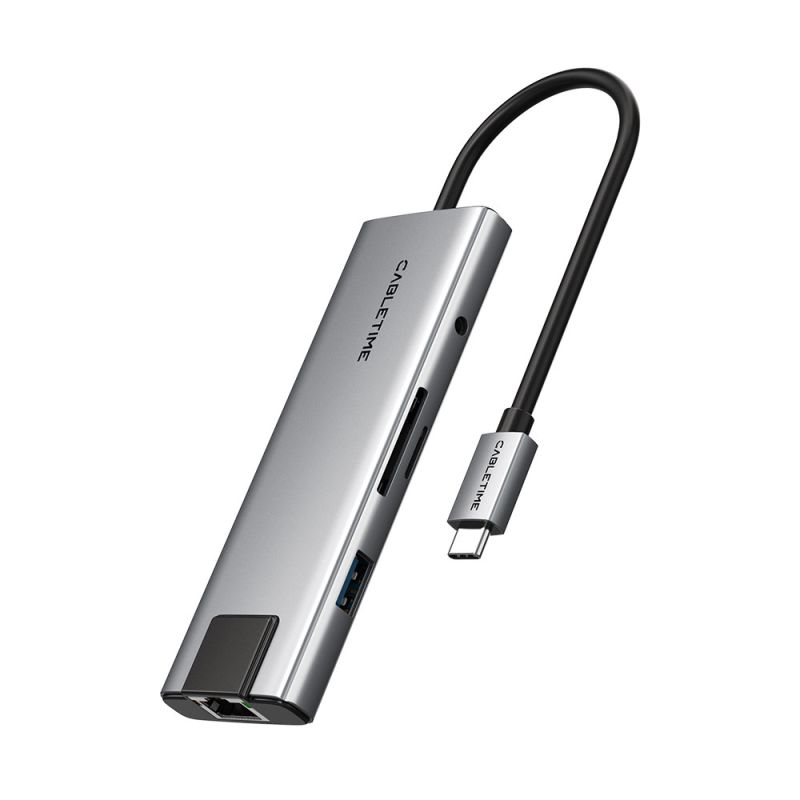 9In1 USB-C Hub with 4K HDMI Charging Ethernet Audio Jack