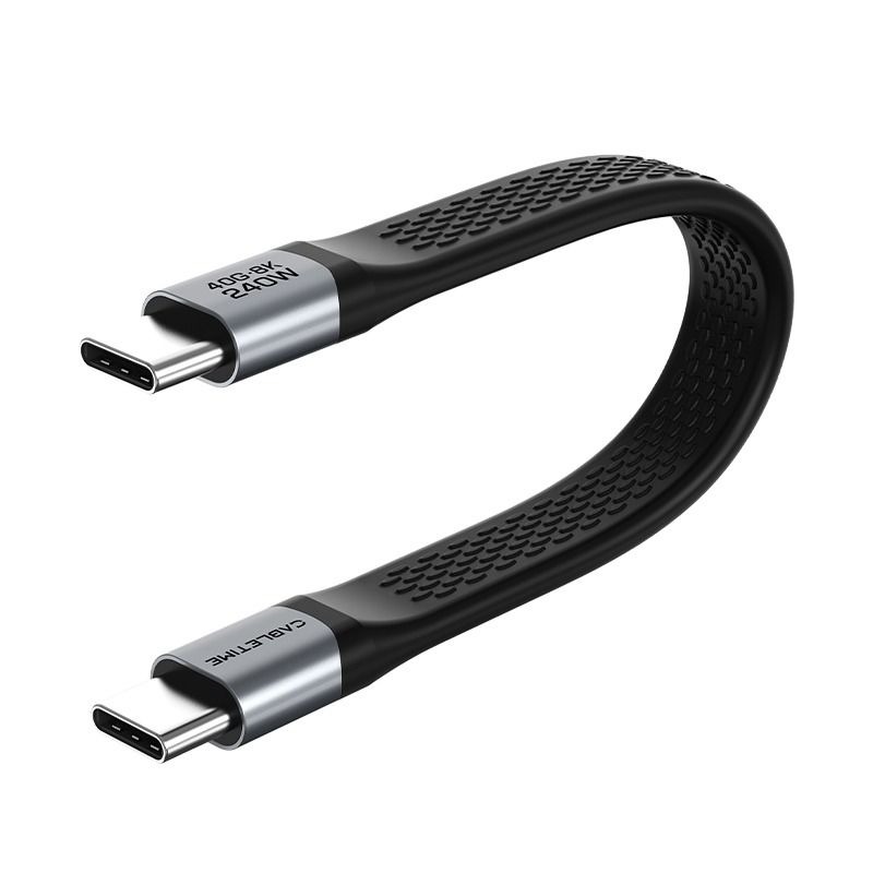USB-4 Flat Short Cable Type-C PD 240W 8K