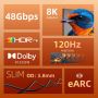 Kabel HDMI Ultra Slim 2.1 8K HDR 60Hz 120Hz Premium Quality