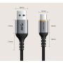 Kabel Data USB A to USB C Fast Charging 3A Untuk Android