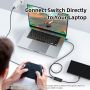USB C Video Capture Card with 100W Power Delivery for NES Switch Oled 2