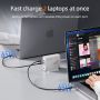 Adaptor Desk Charger 4In1 GaN 140W Charging Station for Laptop Macbook