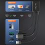 VGA to HDMI Adapter Converter 1080p dengan USB Audio & Power