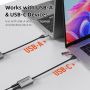 USB A+C External Sound Card Audio Adapter 2in1 Splitter Jack 3.5mm Mic & Headphone Output Aluminium Braided