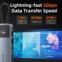 10 In 1 USB C Hub Multiport 4K60Hz HDMI Ethernet w/ Multi Screen