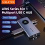 8 In 1 USB C Adapter Hub with HDMI Ethernet Port for Macbook Pro
