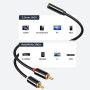 Kabel Aux to RCA Male Stereo 3.5mm Female to 2 RCA For Headphones Speaker