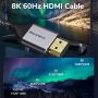 Kabel HDMI 2.1 Male to Male Braided 8K 4K High Speed HDR