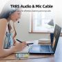 Kabel Aux Extension Audio 3.5mm TRRS Male To Female Braided
