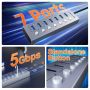 USB Hub 3.0 7In1 Ports with Long Cable Untuk Laptop PC