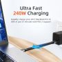 USB-4 Flat Short Cable Type-C PD 240W 8K