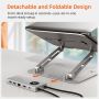Laptop Stand for Desk With Hub 8In1 Docking Station Holder