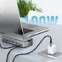 15 In 1 Type-C Docking Station Hub HDMI DP USB 3.0 Ethrnet