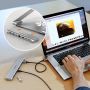 Laptop Stand for Desk With Hub 6In1 Docking Station Holder