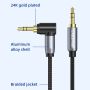  Kabel Aux 3.5mm 90 Degree Right Angle Audio Aux Male to Male