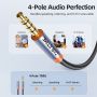 Kabel Aux Extension Audio 3.5mm TRRS Male To Female Braided