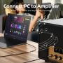 Jack Aux 3.5mm Female to 6.5mm Male Adapter for Audio & Music Equipment