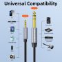 Kabel Aux 3.5mm to 6.5mm Audio Stereo Cable Male to Male