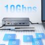 15 In 1 Type-C Docking Station Hub HDMI DP USB 3.0 Ethrnet with Enclosure SSD