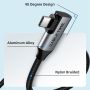 USB C to USB C Cable 20Gbps 100W 4K 90 Degree Right Angle