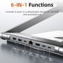Laptop Stand for Desk With Hub 6In1 Docking Station Holder