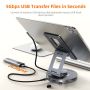 8 In 1 USB-C Docking Station Hub 4K PD SD TF untuk iPad Pro Air