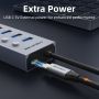 USB Hub 3.0 7In1 Ports with Long Cable Untuk Laptop PC