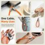 Kabel USB-C Wrist Keychain 60W 480Mbps Data w/ for iPhone 15/16/17 Samsung Pixel