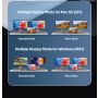 10 In 1 USB C Multiport Hub 4K 60Hz HDMI DisplayPort w/ Multi Screen