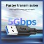 Kabel USB 3.0 Super Speed Data Transfer Male To Male USB Certified