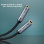 Kabel Splitter Audio Aux Male to 2 Female Mic & Audio
