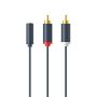 Kabel Aux to RCA Male Stereo 3.5mm Female to 2 RCA For Headphones Speaker