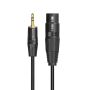 Kabel Audio XLR Microphone To Jack Aux 3.5mm Male to XLR Female