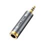 Aux 6.5mm Female to 3.5mm Male Audio Adapter Converter Gold