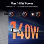 Kabel Data 2In1 Type C To Dual C 140W Nylon Braided PD Fast Charging For iPad iPhone Samsung