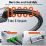 Kabel Data 2In1 Type C To Dual C 140W Nylon Braided PD Fast Charging For iPad iPhone Samsung
