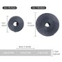Kabel Winder Nylon Blended Clip Earphone Holder Cord Black