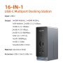 16 In 1 Docking Station Hub HDMI DP USB PD SD TF Ethernet LAN RJ45