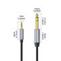 Kabel Aux 3.5mm to 6.5mm Audio Stereo Cable Male to Male